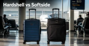 Best suitcase for international travel compared at an airport gate