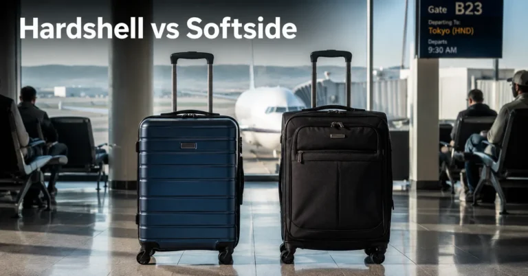 Best suitcase for international travel compared at an airport gate