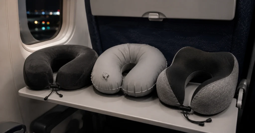 Best travel pillow comparison: memory foam, inflatable, and hybrid neck pillows for long flights