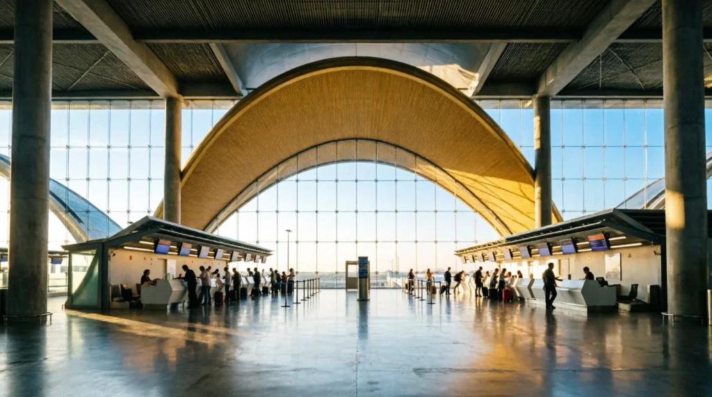 Departure hall at Suvarnabhumi Airport Bangkok, the main entry point for cheap flights to Thailand