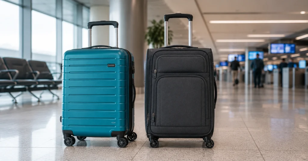 hard shell vs soft shell luggage comparison carry-on suitcases