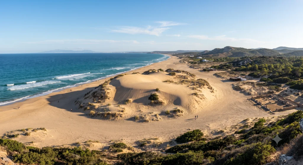 Bolonia beach and sand dunes near Tarifa Spain