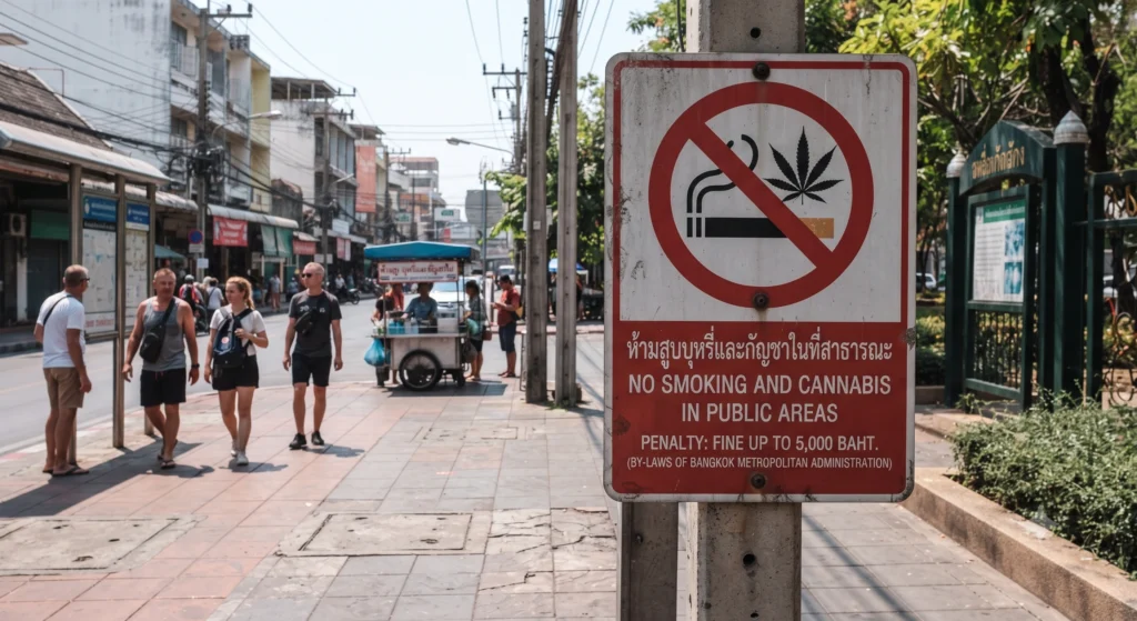 Public no-smoking warning in Thailand